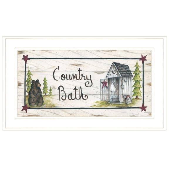 TrendyDecor4U Country Bath By Mary Ann June Framed Print MARY456-226G