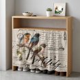 thumbnail image 1 of Country Birds Cabinet Curtain 35"Wx35"L,Dustproof Under Sink Skirt W/ Self Adhesive Tape,Envelope Postmark Vintage Farmhouse Botancial Cabinet Curtain Cover for Kitchen Sink,Bathroom Vanity, 1 of 9