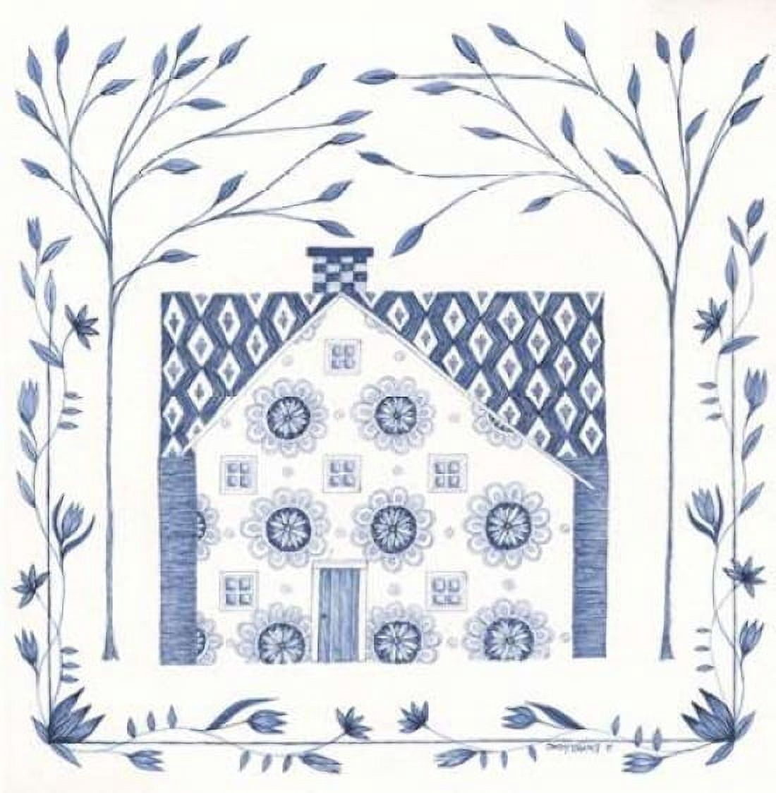 Country Blue House IV Canvas Art - Cindy Shamp (24 x 24)