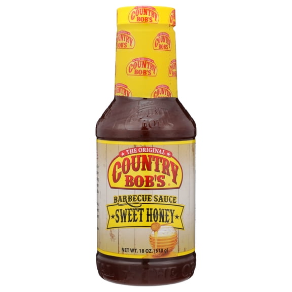 Country Bobs - Barbecue Sauce Sweet Honey - 18 Fo, Case of 6