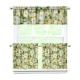 thumbnail image 1 of Country Bohemian Curtains 24 Inch Short - 3 Panel Rustic Floral Set with Vintage Botanical Print, Rod Pocket Kitchen, 1 of 6