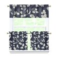 thumbnail image 1 of Country Boho Curtains 24" Short - 3 Panel Floral Farmhouse Set with Vintage Botanical Design, Rod Pocket, 1 of 6
