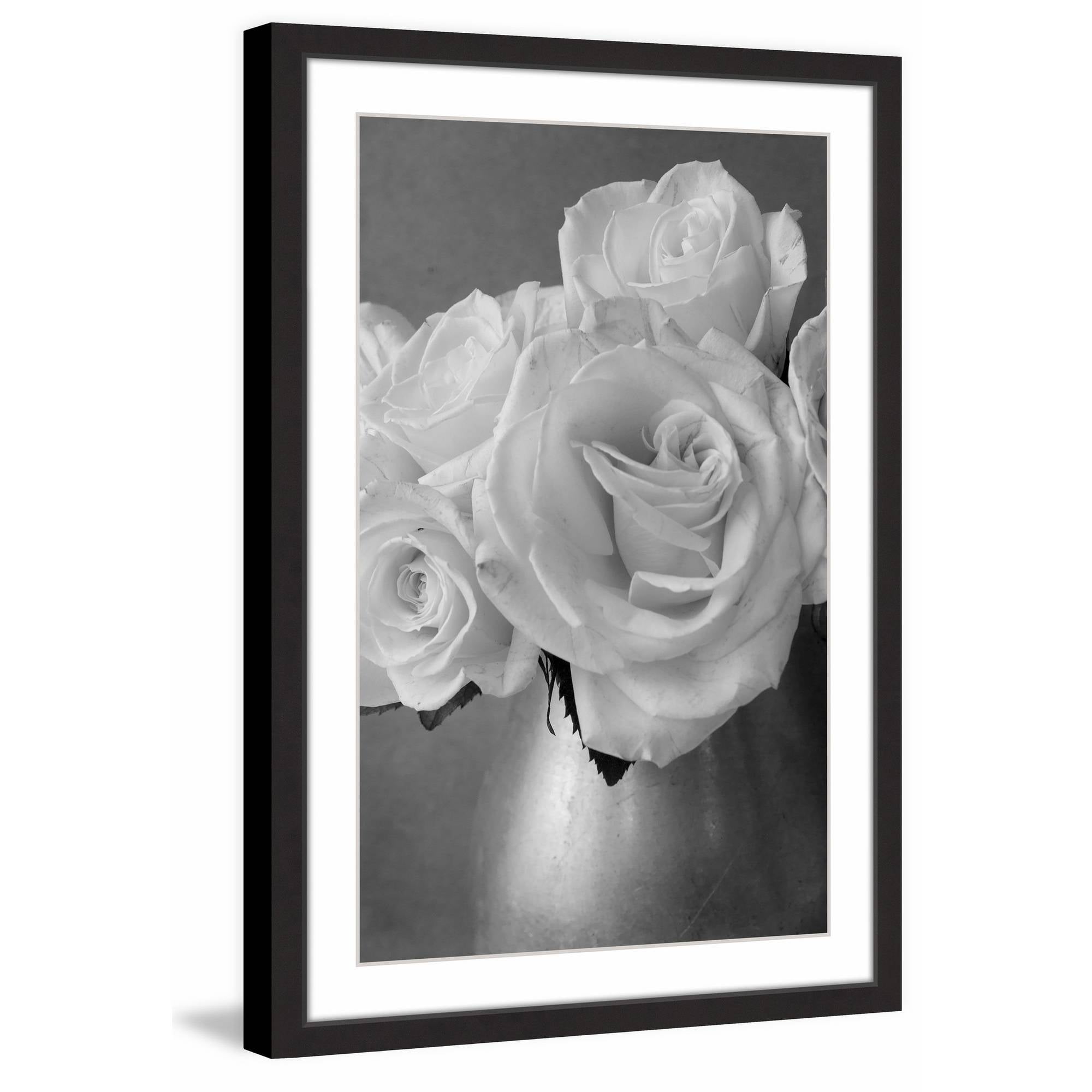 "Country Bouquet in Grey II" Framed Painting Print