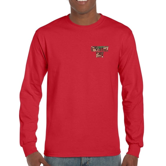 Country Boy Camo Crest Long Sleeve T-shirt Small Town Rodeo Cowboy USA Military