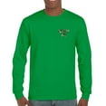 thumbnail image 1 of Country Boy Camo Crest Long Sleeve T-shirt Small Town Rodeo Cowboy USA Military, 1 of 7