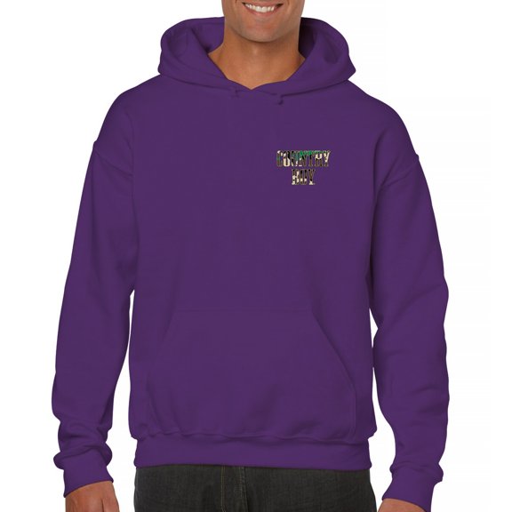 Country Boy Camo Crest Unisex Hoodie Small Town Rodeo Cowboy USA Military