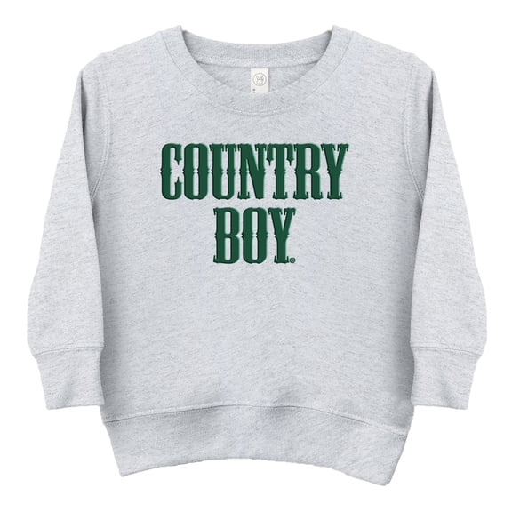 Country Boy Puff Print - Toddler Graphic Sweatshirt and Youth Graphic Sweatshirt