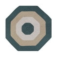 thumbnail image 1 of Better Trends 72" Octagonal Braided Rug 100% Polypropylene Durable and Stain Resistant Reversible Indoor Area Utility Rug, Country Stripe Collection - Hunter Stripe, 1 of 2