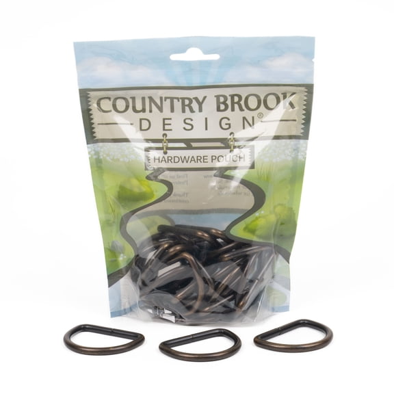 Country Brook Design® 1 1/2 Inch Aged Bronze Heavy Welded D-Rings, 10 Pack