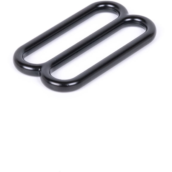 Country Brook Design® 1 1/2 Inch Black Metal Round Wide-Mouth Triglide Slides, 25 Pack