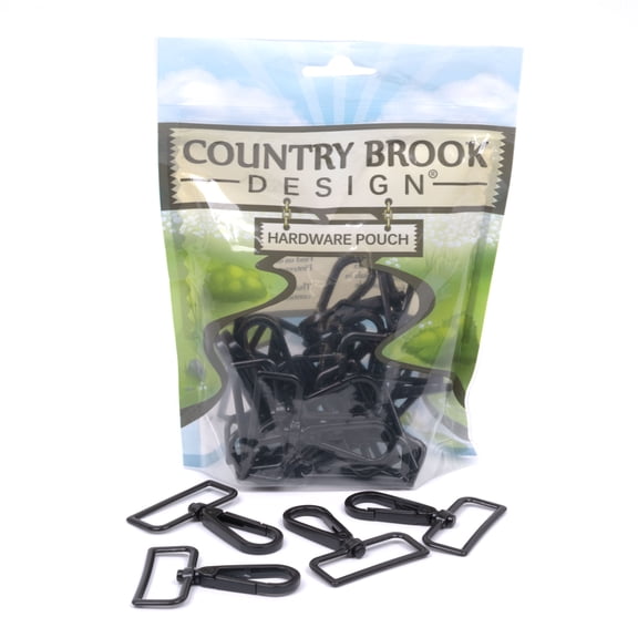 Country Brook Design® 1 1/2 Inch Black Purse Lobster Clasp Swivel Snap Hook, 25 Pack