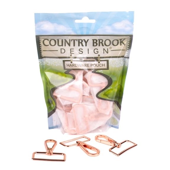 Country Brook Design® 1 1/2 Inch Rose Gold Purse Lobster Clasp Swivel Snap Hook, 10 Pack