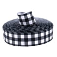 thumbnail image 1 of Country Brook Design® 1 1/2 inch Black & White Buffalo Plaid Grosgrain Ribbon, 5 Yards, 1 of 7