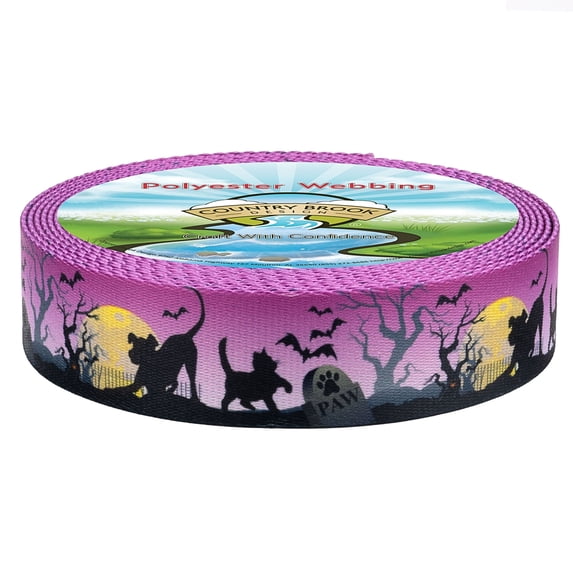 Country Brook Design® 1 1/2 inch Graveyard Polyester Webbing, 5 Yards