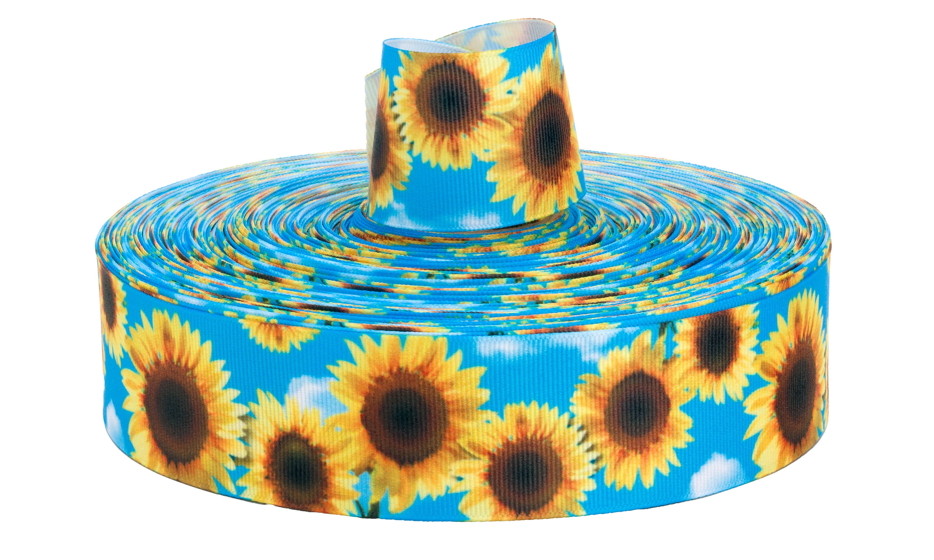 Sunflower Ribbon Spool Country Brook Design® 1 1/2 inch Sunflowers Grosgrain Ribbon, 10 Yards ...