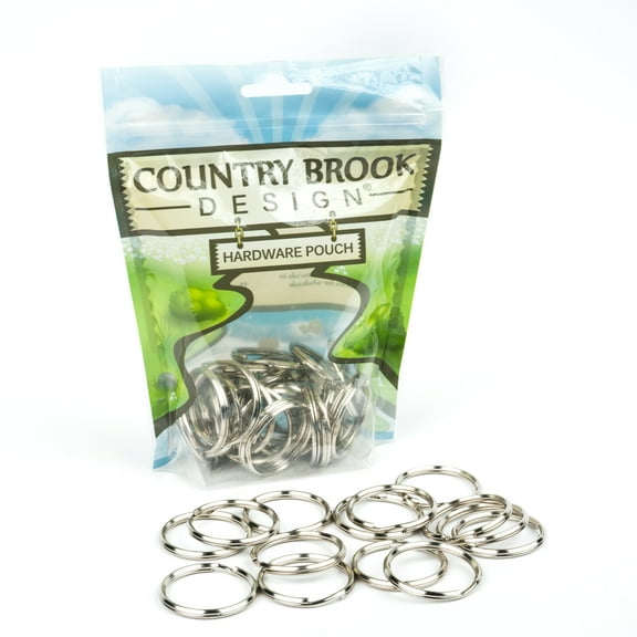 Country Brook Design® 1 1/4 inch Split Ring Key Chain Rings, 100 Pack