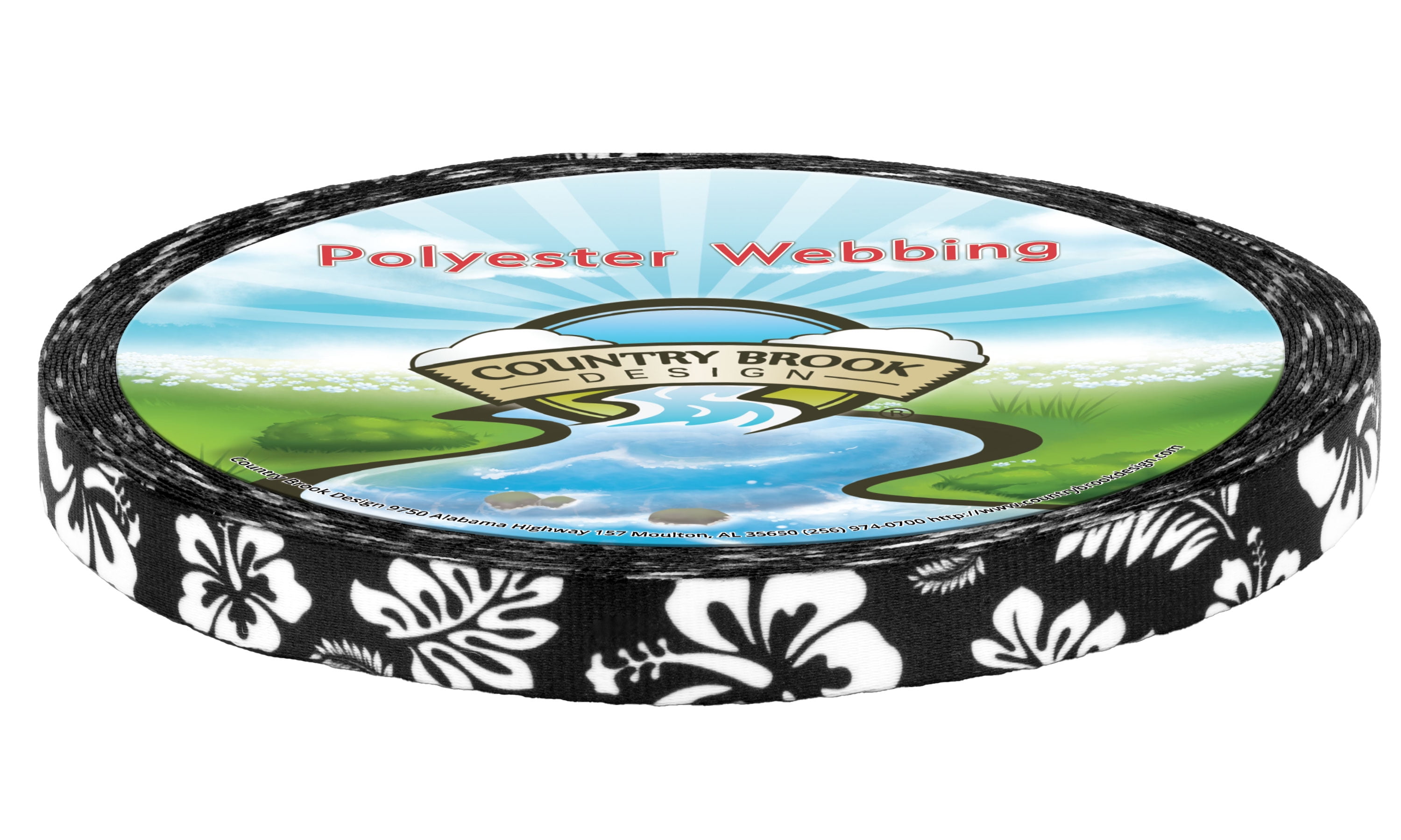 Country Brook Design® Black Hawaiian Lite Tape (1/2 Inch, 50 Yards)