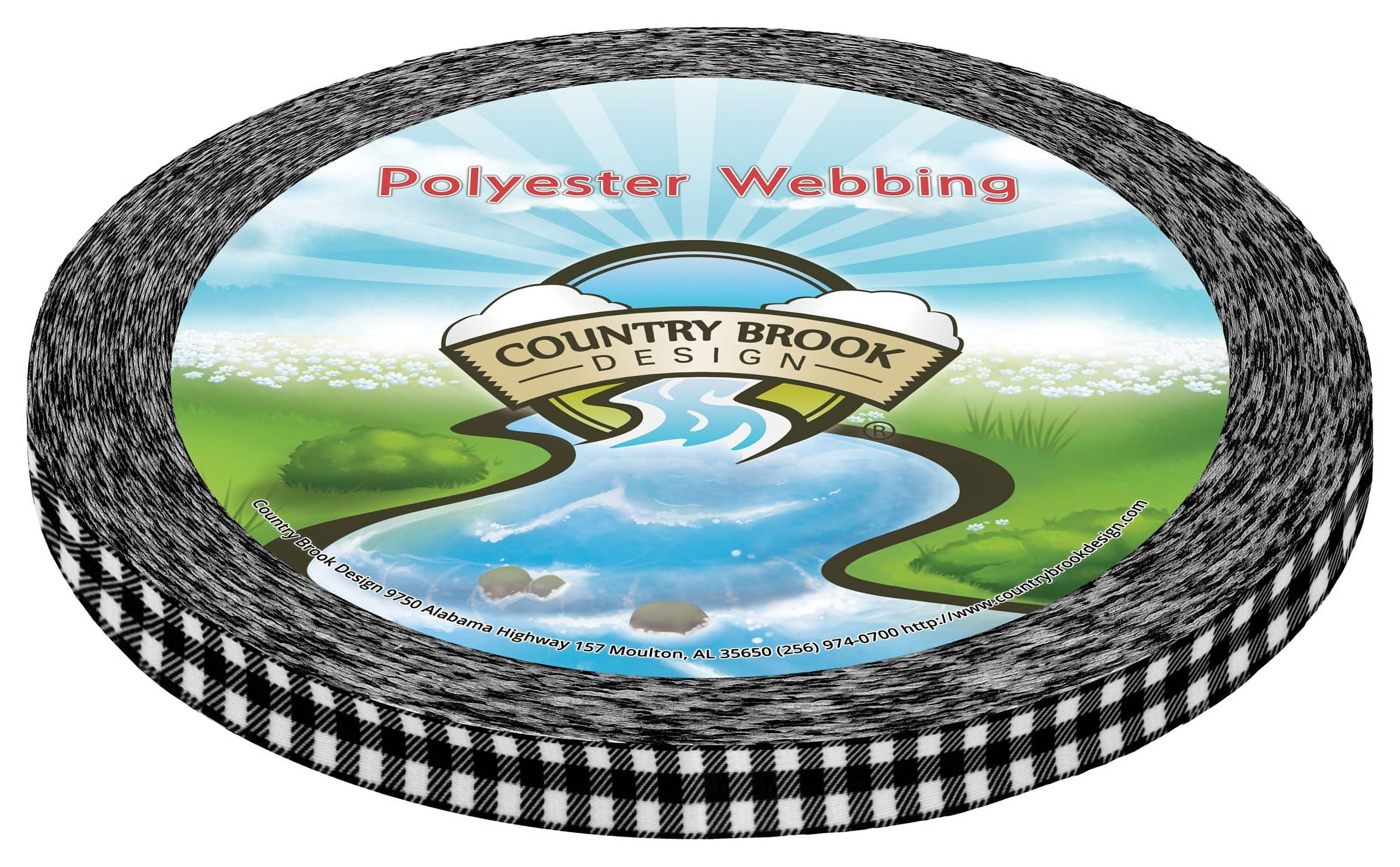 Country Brook Design® Black & White Buffalo Plaid Lite Tape (1/2 Inch, 50 Yards)