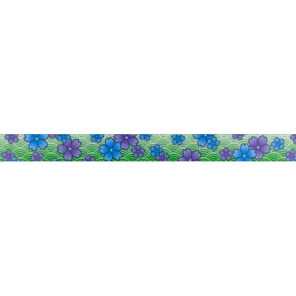 Country Brook Design® 1/2in Blue April Blossoms Photo Quality Polyester LTD 5 Yd