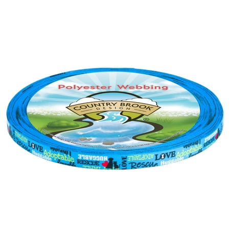 Country Brook Design® 1/2in Blue Loveable Rescue Photo Quality PolyesterLTD 10Yd