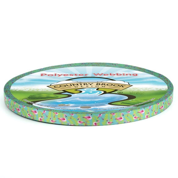 Country Brook Design® Flamingos Lite Tape (1/2 Inch, 10 Yards)