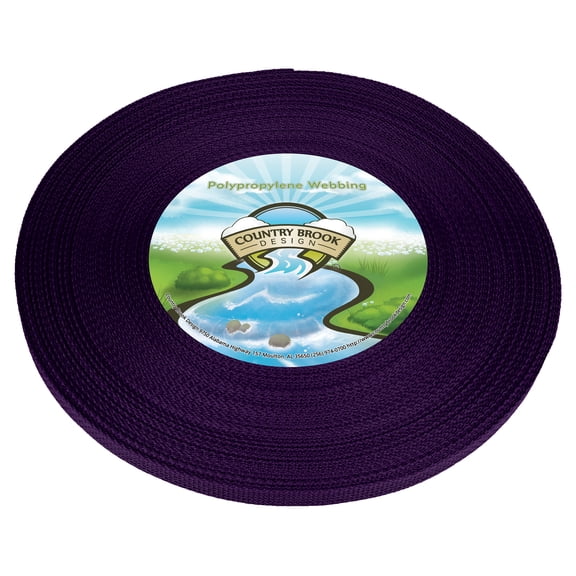 Country Brook Design® 1/2 inch Purple Polypro Webbing, 10 Yards