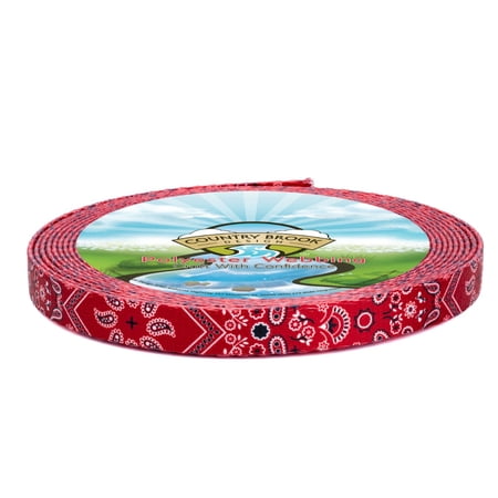 Country Brook Design® 1/2 inch Red Bandana Polyester Webbing, 5 Yards