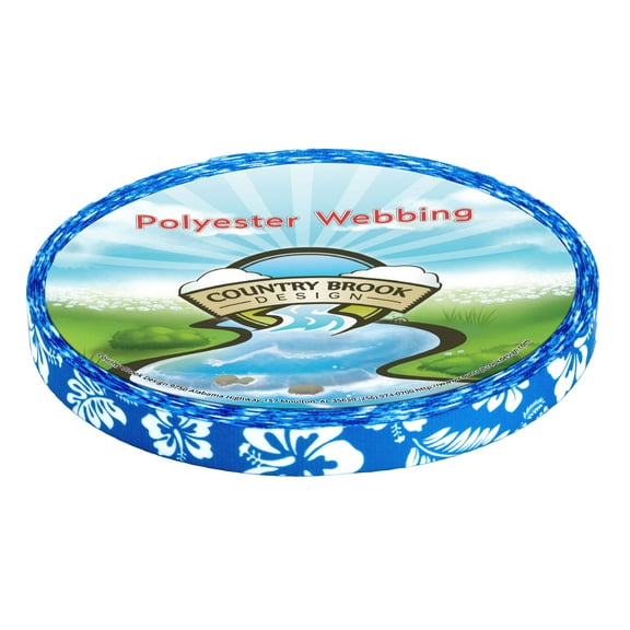 Country Brook Design® 1/2 inch Royal Blue Hawaiian Photo Quality Polyester, 10 Yards