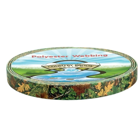 Country Brook Design® 1/2 inch Southern Forest Camo Polyester Webbing, 5 Yards
