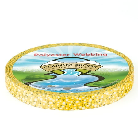 Country Brook Design® 1/2 Inch Spring Cottagecore Polyester Webbing, 10 Yards