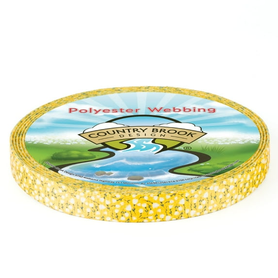 Country Brook Design® 1/2 Inch Spring Cottagecore Polyester Webbing, 10 Yards