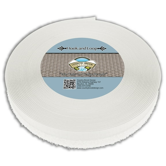 Country Brook Design® 1/2 inch White Sew on Hook and Loop, 10 Yards