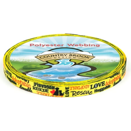 Country Brook Design® Yellow Loveable Rescue Lite Tape (1/2 Inch, 10 Yards)