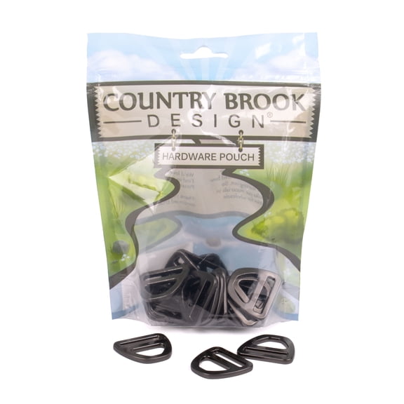 Country Brook Design® 1 Inch Gunmetal Double Bar D-Rings, 10 Pack