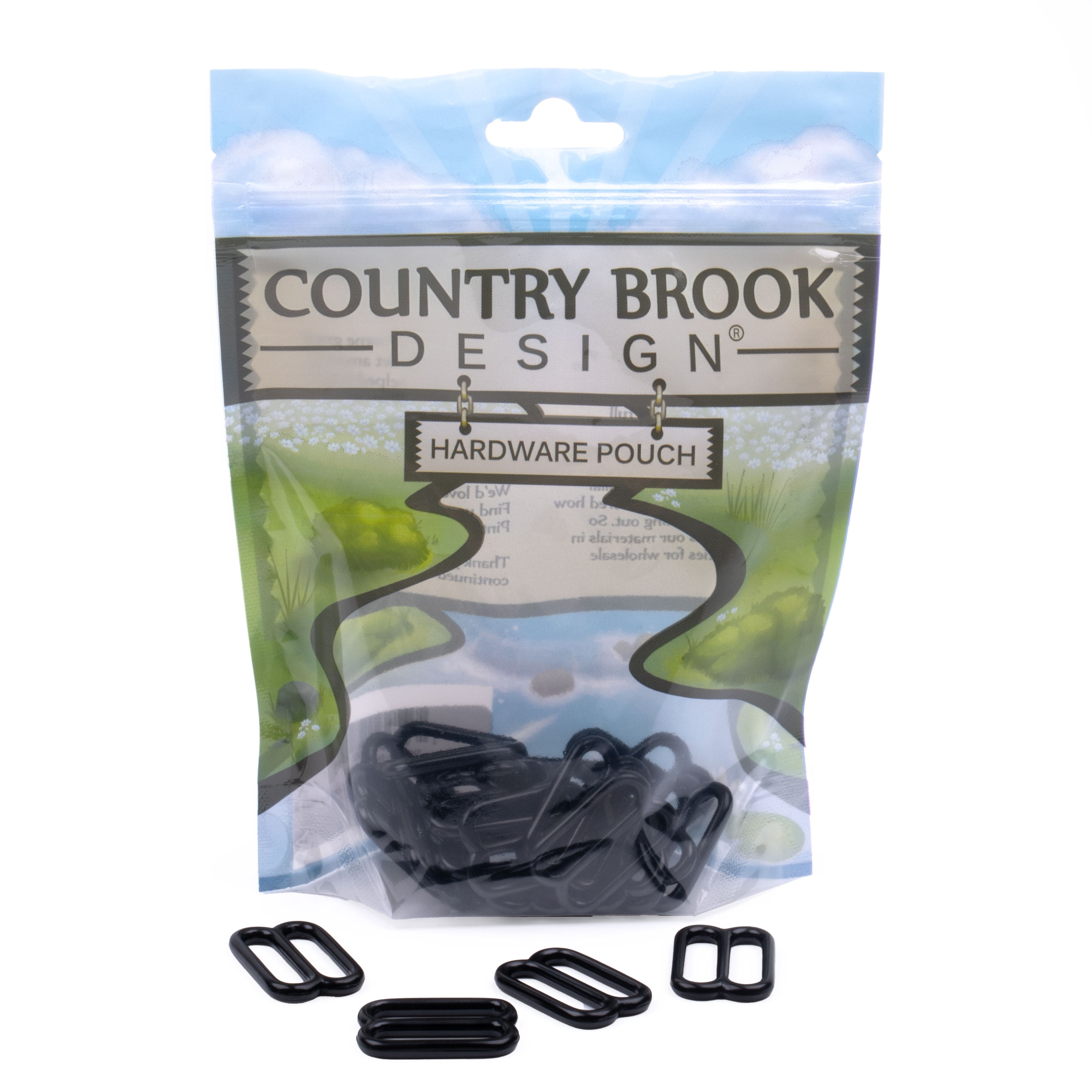 Master Slide Powder Country Brook Design® 1 inch Black Powder Coated Metal Round Wide-Mouth ...
