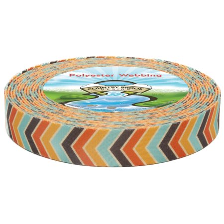 1 Inch Harvest Chevron Polyester Webbing Closeout