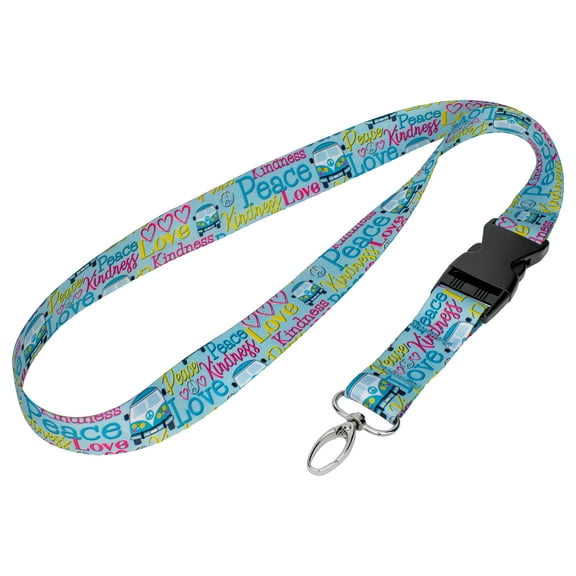 Country Brook Design® 1 inch Love and Peace Neck Strap Lanyard