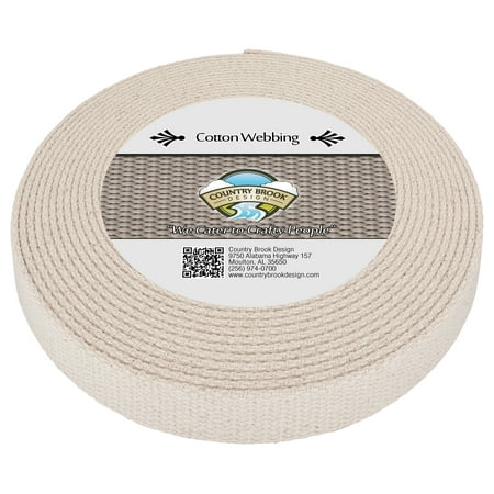 Country Brook Design® 1 inch Natural Super Heavy Blended Webbing, 25 Yards