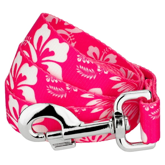Country Brook Design - 1 inch Pink Hawaiian Dog Leash - 4 Foot