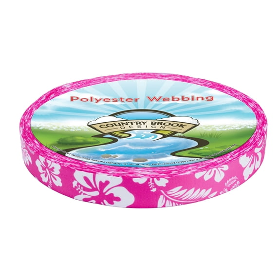 Country Brook Design® Pink Hawaiian Lite Tape (1 Inch, 10 Yards)