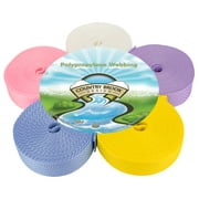 Country Brook Design  1 inch Polypro Webbing, 5 Yards of 5 Pastel Colors