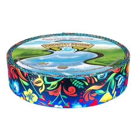 Country Brook Design® 1 inch Potpourri Polyester Webbing, 5 Yards