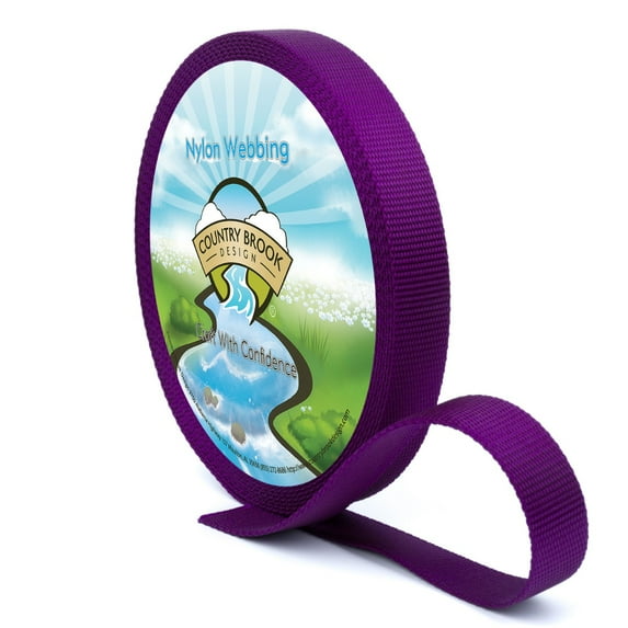 Country Brook Design® 1 inch Purple Heavy Duty Nylon Webbing, 20 Yards