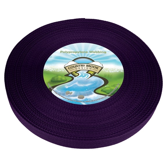 Country Brook Design® 1 inch Purple Polypro Lightweight Webbing, 10 Yards