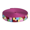 thumbnail image 1 of Country Brook Design® 1 inch Spring Daisies on Rose Nylon Webbing, 20 Yards, 1 of 4