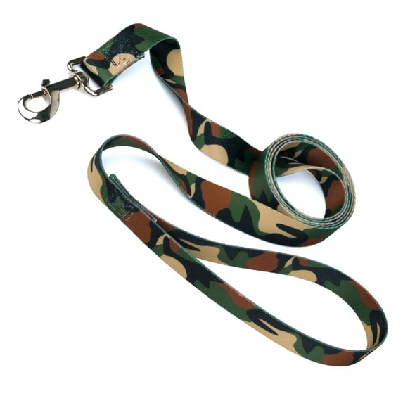 Country Brook Petz® 1 Inch Woodland Camo Everyday Dog Leash, 4 Foot