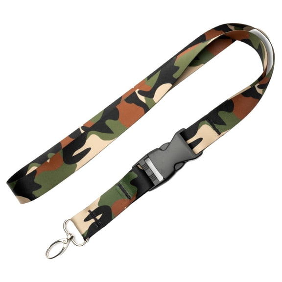 Country Brook Design® 1 inch Woodland Camo Neck Strap Lanyard