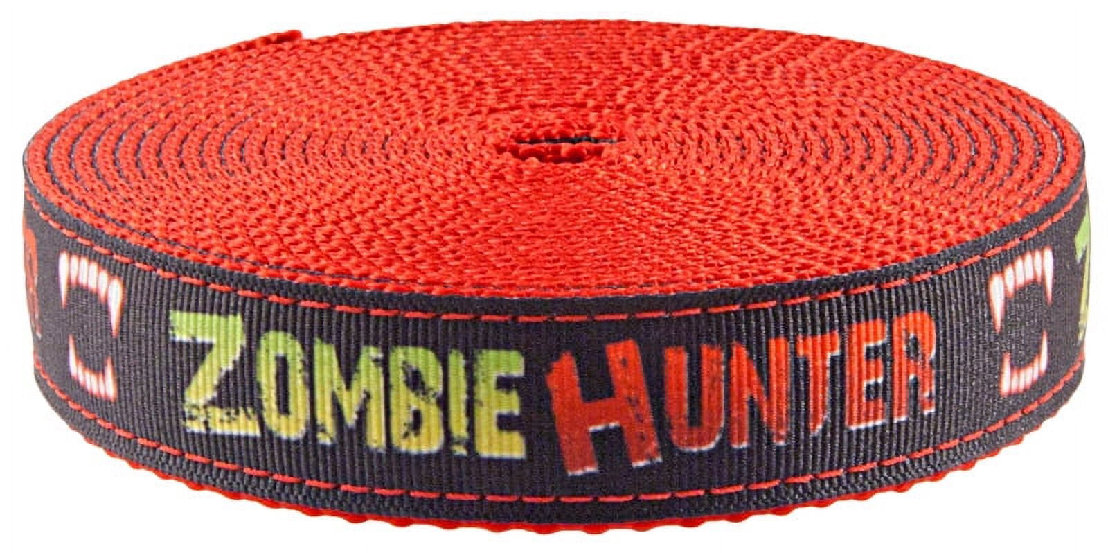 Hunter Strong Ribbon Country Brook Design® 1 inch Zombie Hunter Ribbon on Red Nylon Webbing ...