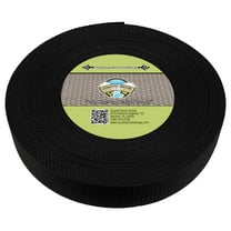 Country Brook Design - 2 Inch Black Polypropylene (Polypro) Webbing, 10 Yards