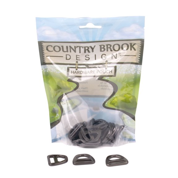 Country Brook Design® 3/4 Inch Gunmetal Double Bar D-Rings, 25 Pack